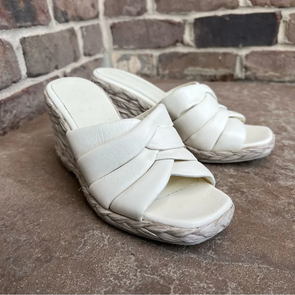 Vince Gillian Mule Sandal White Sz 7.5